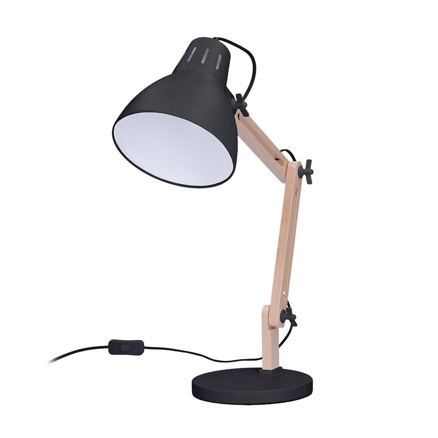 Eπιτραπέζια λάμπα FALUN 1xE27/25W/230V μαύρο/δρυς