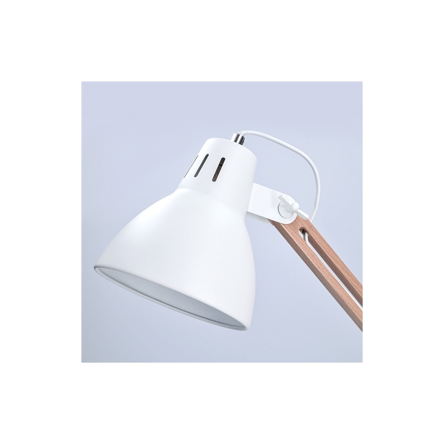 Eπιτραπέζια λάμπα FALUN 1xE27/25W/230V λευκό/δρυς