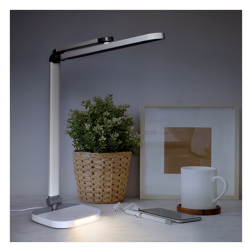 LED Dimmable επιτραπέζιο φωτιστικό αφής με νυχτερινό φωτισμό LED/10W/5V 3000/4000/5000K λευκό