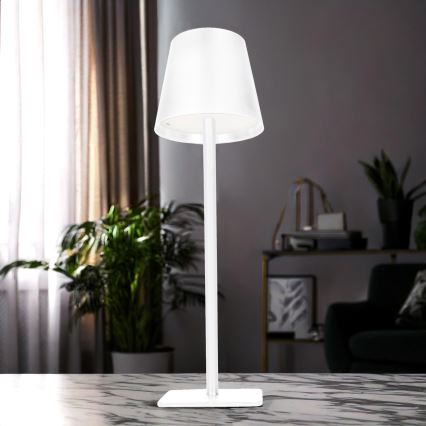 LED Ρυθμιζόμενο επαναφορτιζόμενο επιτραπέζιο φωτιστικό αφής LUCCA LED/3,7V 3000/4000/6500K 2000 mAh λευκό