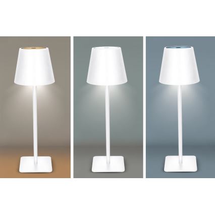 LED Ρυθμιζόμενο επαναφορτιζόμενο επιτραπέζιο φωτιστικό αφής LUCCA LED/3,7V 3000/4000/6500K 2000 mAh λευκό