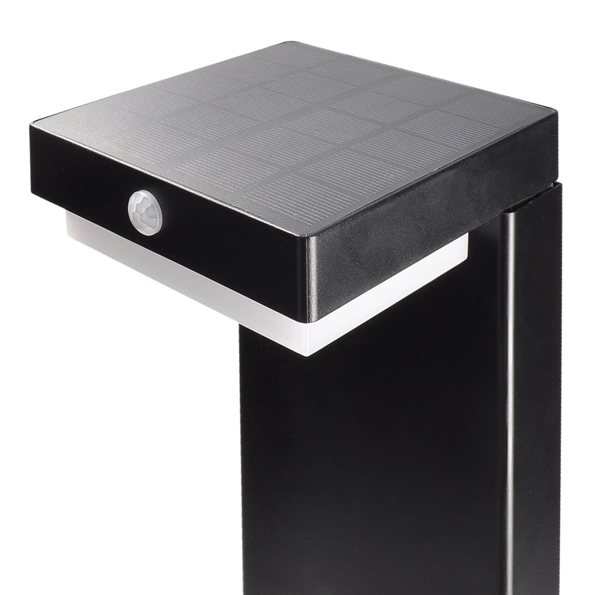 Ηλιακός LED φωτισμός με αισθητήρα κίνησης και λυκόφωτος PALERMO LED/5W/5V 2000 mAh IP54 μαύρο