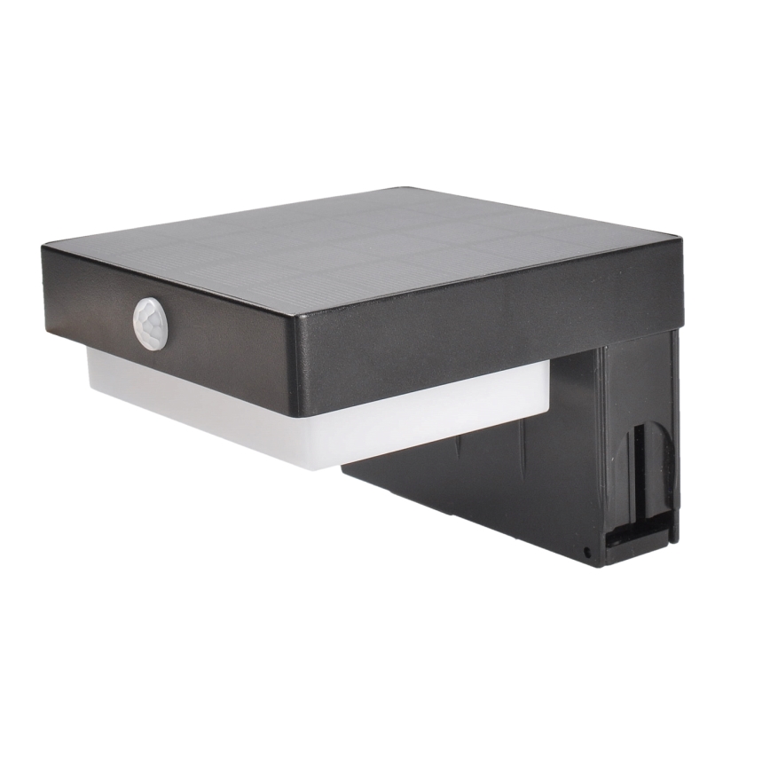 Ηλιακός LED φωτισμός με αισθητήρα κίνησης και λυκόφωτος PALERMO LED/5W/5V 2000 mAh IP54 μαύρο