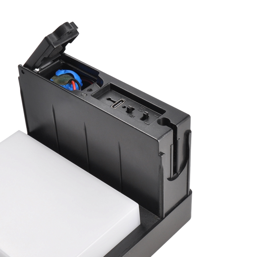 Ηλιακός LED φωτισμός με αισθητήρα κίνησης και λυκόφωτος PALERMO LED/5W/5V 2000 mAh IP54 μαύρο