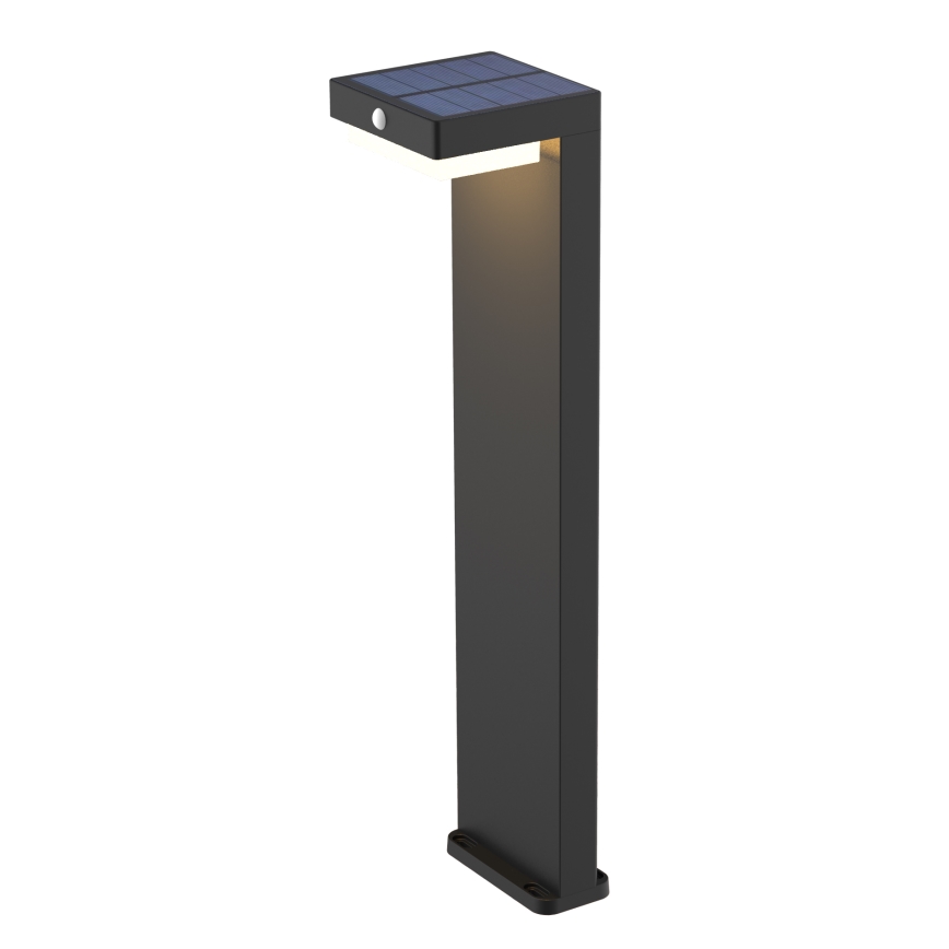Ηλιακή λάμπα LED με αισθητήρα κίνησης και λυκόφωτος PALERMO LED/5W/2000 mAh IP54 μαύρο
