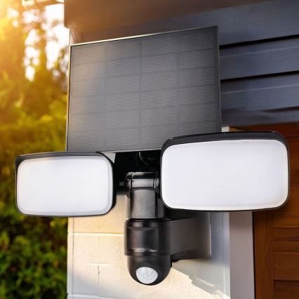 Ηλιακός LED προβολέας με αισθητήρα LED/9W/3,7V 3600 mAh IP54