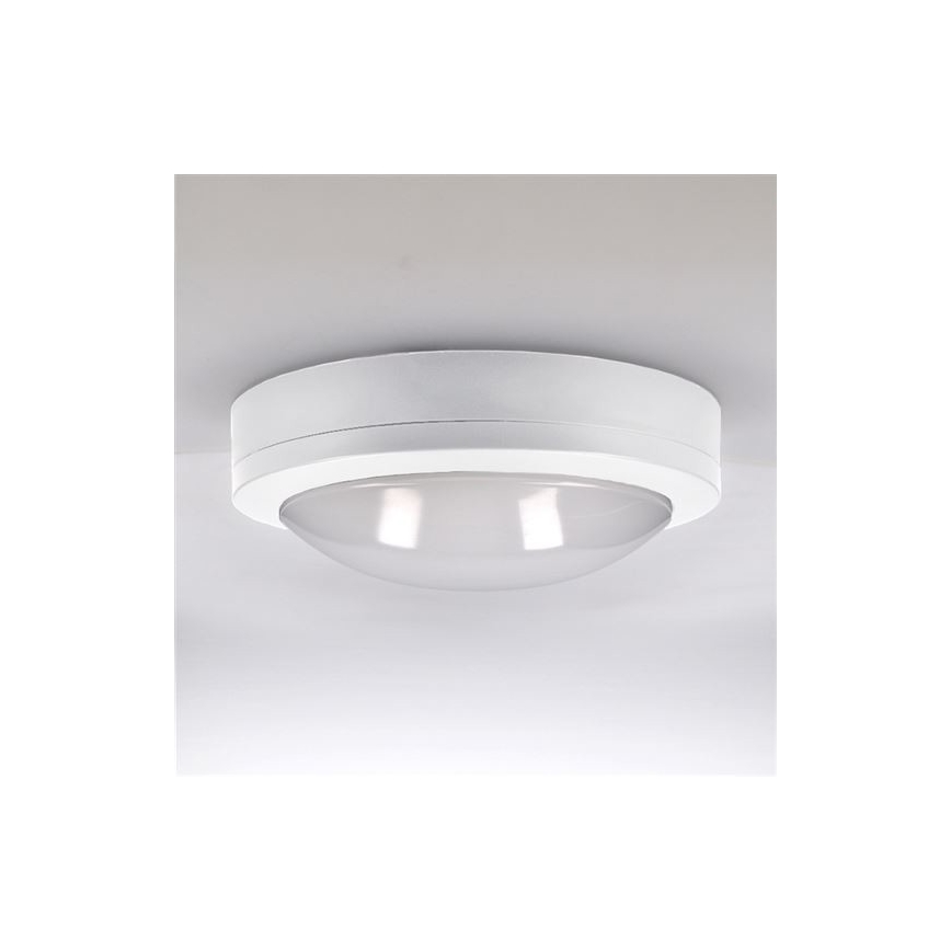 Φωτιστικό οροφής εξωτερικού χώρου LED SIENA LED/13W/230V IP54 διάμετρος 17 cm λευκό