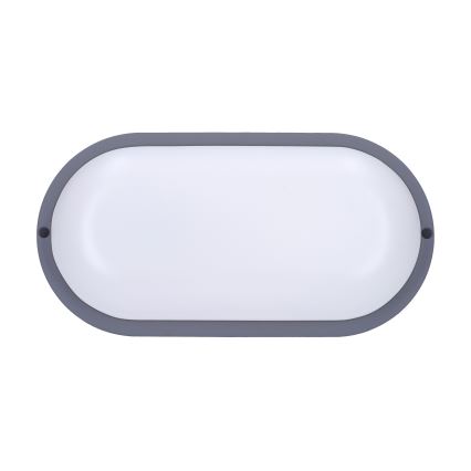 Επιτοίχιο φωτιστικό εξωτερικού χώρου LED LED/20W/230V 4000K IP54 γκρι οβάλ