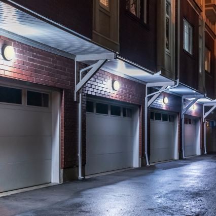 Επιτοίχιο φωτιστικό εξωτερικού χώρου LED LED/20W/230V 4000K IP54 γκρι στρογγυλό