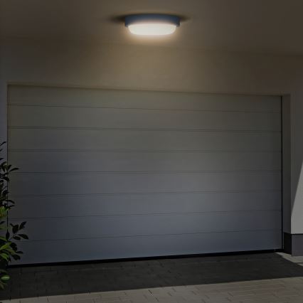 Επιτοίχιο φωτιστικό εξωτερικού χώρου LED LED/20W/230V 4000K IP54 γκρι στρογγυλό