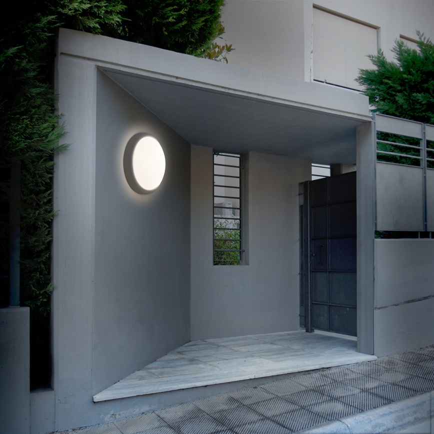 Επιτοίχιο φωτιστικό εξωτερικού χώρου LED LED/20W/230V 4000K IP54 γκρι στρογγυλό