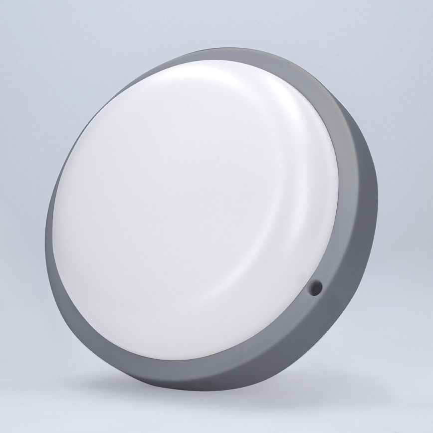 Επιτοίχιο φωτιστικό εξωτερικού χώρου LED LED/20W/230V 4000K IP54 γκρι στρογγυλό