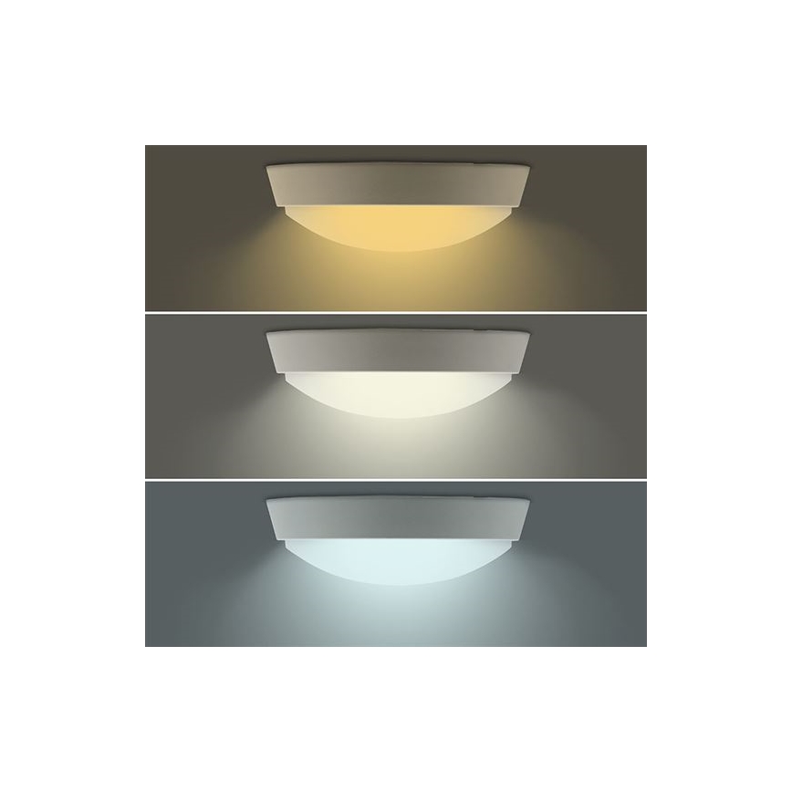 Εξωτερικό επιτοίχιο φωτιστικό LED 2-σε-1 LED/20W/230V 3000/4000/6500K IP65 Ø 22 cm