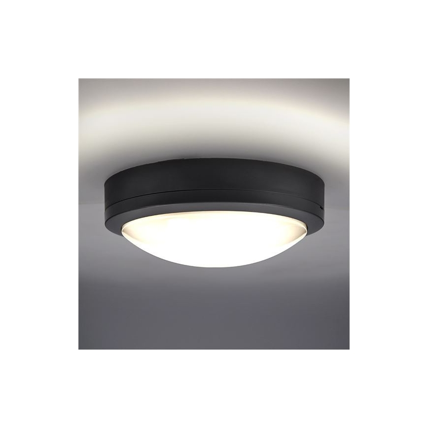 Φωτιστικό οροφής εξωτερικού χώρου LED SIENA LED/20W/230V IP54 διάμετρος 23 cm ανθρακί