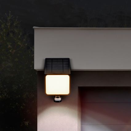 Ηλιακός προβολέας LED με αισθητήρα κίνησης LED/11W/3,7V 4400mAh 3000K/4000K/6500K IP54