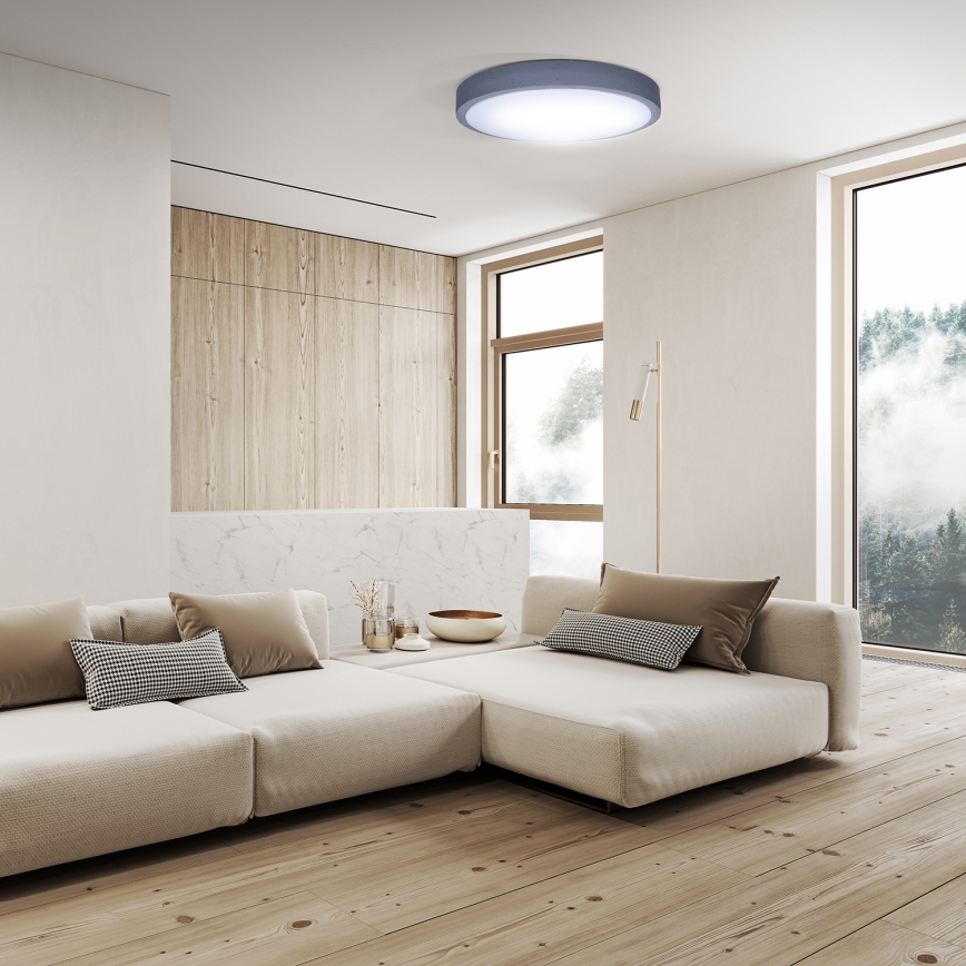 LED Dimmable φωτιστικό οροφής GREY LED/60W/230V 3000-6500K γκρι διάμετρος 49 cm + τηλεχειριστήριο