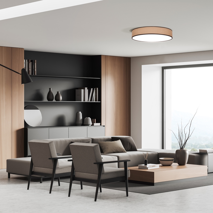 LED Ρυθμιζόμενο φωτιστικό οροφής BROWNIE LED/60W/230V 3000-6500K καφέ διάμ. 50 εκ. + τηλεχειριστήριο