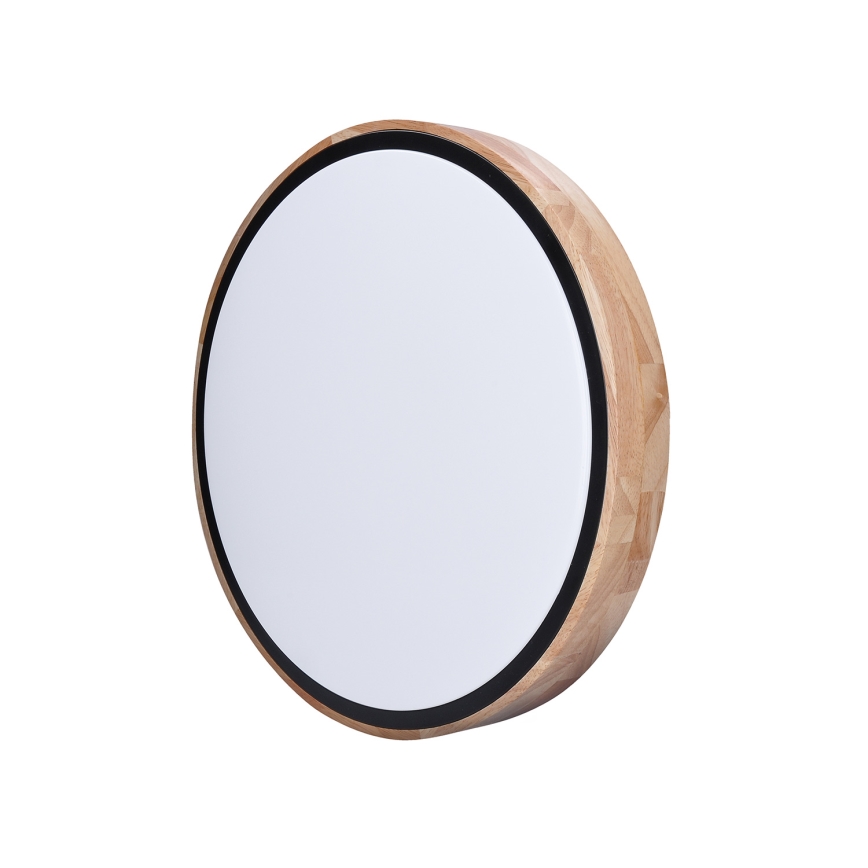 Ρυθμιζόμενο LED φωτιστικό οροφής IRON OAK, 48 W, 230 V, 3000–6500 K, σε απόχρωση δρυός, διάμ. 40 εκ. + τηλεχειριστήριο
