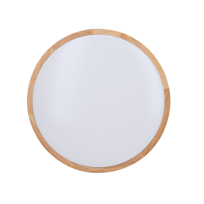 LED Ρυθμιζόμενο Φωτιστικό Οροφής SOLID OAK LED/48W/230V 3000-6500K δρυς διάμ. 39 εκ. + τηλεχειριστήριο