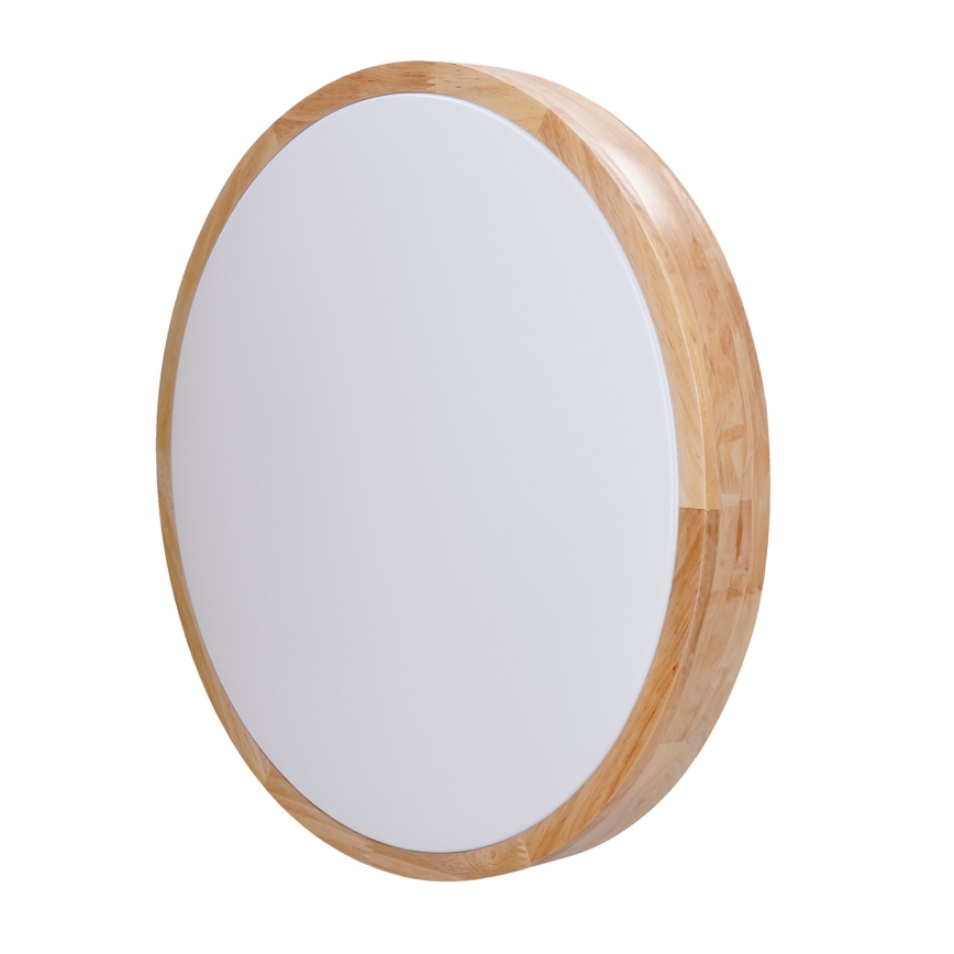 LED Dimmable φωτιστικό οροφής SOLID OAK LED/48W/230V 3000-6500K δρυς διάμετρος 39 cm + τηλεχειριστήριο