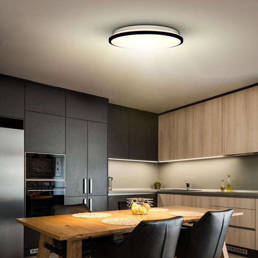 LED Dimmable φωτιστικό οροφής JAMIL LED/48W/230V 3000-6500K μαύρο + τηλεχειριστήριο