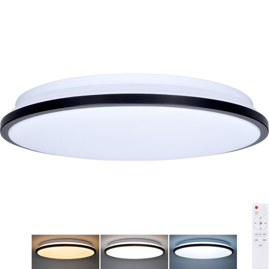 LED Dimmable φωτιστικό οροφής JAMIL LED/48W/230V 3000-6500K μαύρο + τηλεχειριστήριο