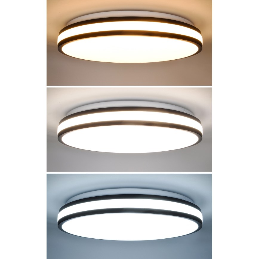 LED Dimmable φωτιστικό οροφής LASKOS LED/48W/230V 3000-6500K μαύρο + τηλεχειριστήριο