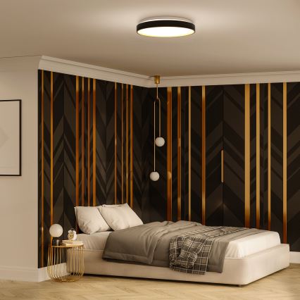 LED Dimmable φωτιστικό οροφής CALA LED/48W/230V 3000-6500K μαύρο/χρυσό + τηλεχειριστήριο