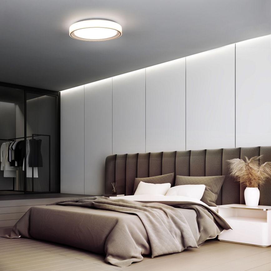 LED RGB dimmable φωτιστικό οροφής FLOCO LED/30W/230V 3000-6500K + RGB/6W διάμετρος 40cm + τηλεχειριστήριο
