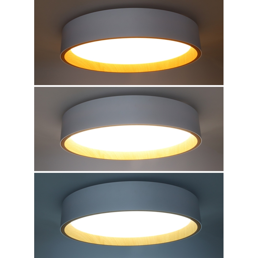 LED Dimmable φωτιστικό οροφής LARIOS LED/48W/230V 3000-6500K διάμετρος 39 cm λευκό + τηλεχειριστήριο