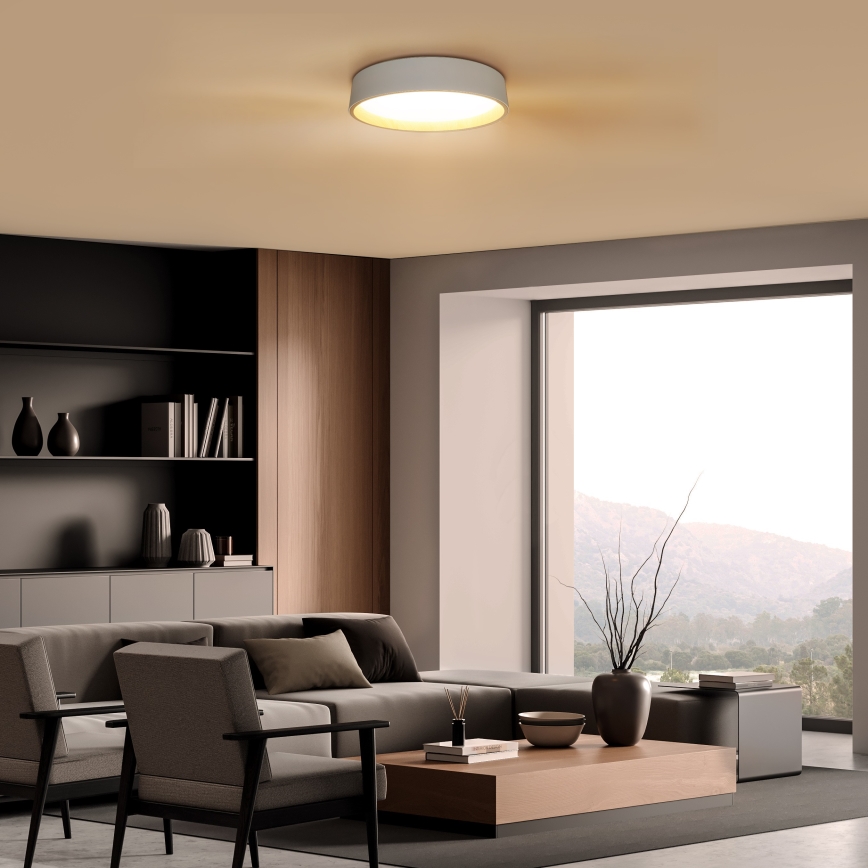 LED Dimmable φωτιστικό οροφής LARIOS LED/48W/230V 3000-6500K διάμετρος 39 cm λευκό + τηλεχειριστήριο