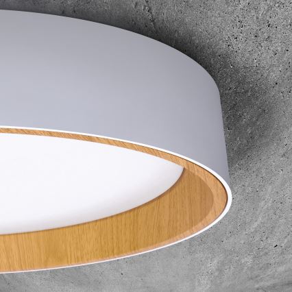 LED Dimmable φωτιστικό οροφής LARIOS LED/48W/230V 3000-6500K διάμετρος 39 cm λευκό + τηλεχειριστήριο