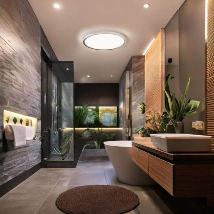 LED φωτιστικό οροφής για μπάνιο ACATE LED/24W/230V 3000/4000/6000K διάμ. 29,3 cm IP54