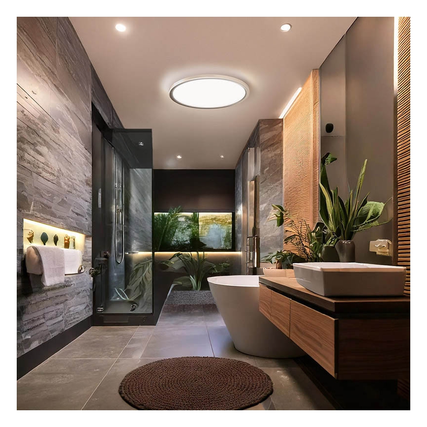 LED φωτιστικό οροφής για μπάνιο ACATE LED/24W/230V 3000/4000/6000K διάμ. 29,3 cm IP54