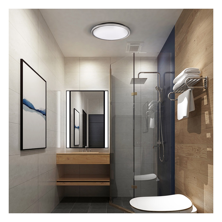 LED φωτιστικό οροφής για μπάνιο ACATE LED/24W/230V 3000/4000/6000K διάμ. 29,3 cm IP54