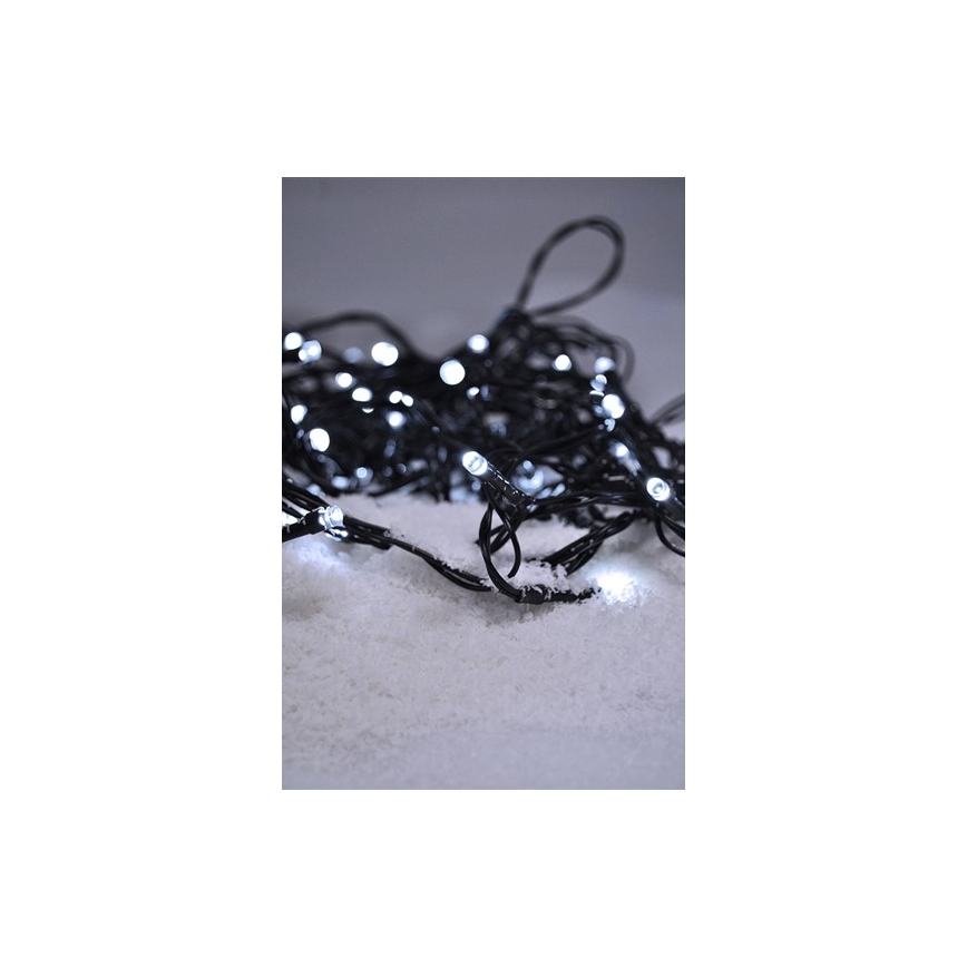 Γιρλάντα εξωτερικού χώρου LED 100 LED / 8 λειτουργίες IP44 13 m ψυχρό λευκό