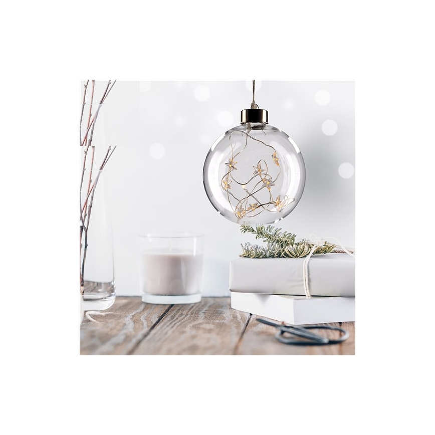 LED Χριστουγεννιάτικη μπάλα 10xLED/2xAA