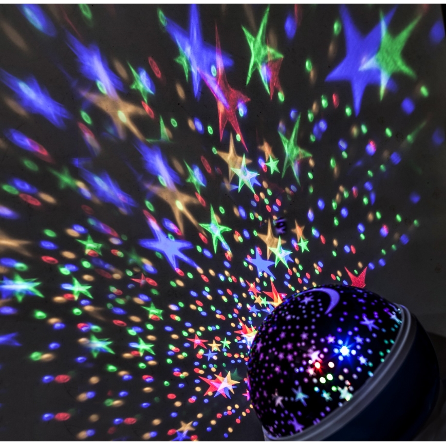 LED Χριστουγεννιάτικος προτζέκτορας USB 4xAAA