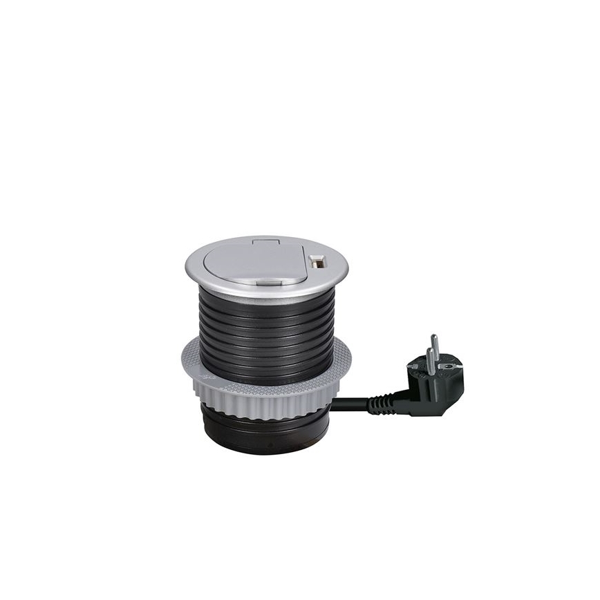 Χωνευτή πρίζα USB με καπάκι 230V