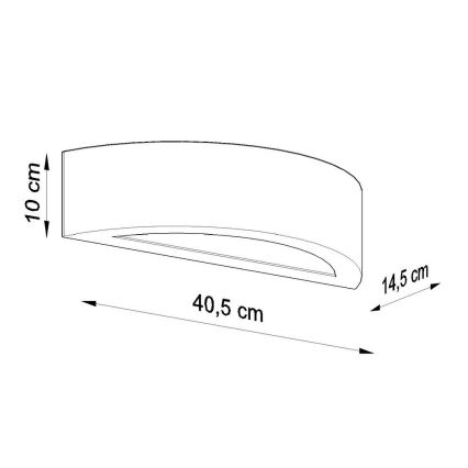 Φωτιστικό τοίχου ATENA 1xE27/60W/230V 40,5 cm λευκό