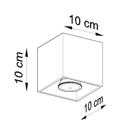 Φωτιστικό σποτ QUAD 1 1xGU10/10W/230V μαύρο