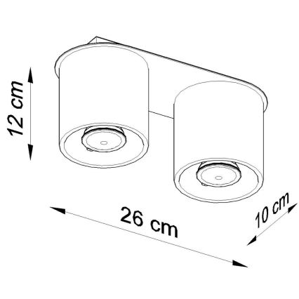 Φωτιστικό σποτ ORBIS 2 2xGU10/40W/230V μαύρο