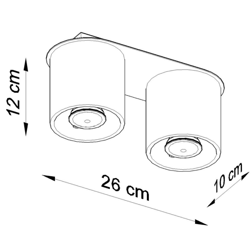 Φωτιστικό σποτ ORBIS 2 2xGU10/40W/230V γκρι