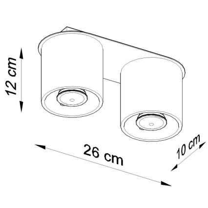 Φωτιστικό σποτ ORBIS 2 2xGU10/40W/230V γκρι