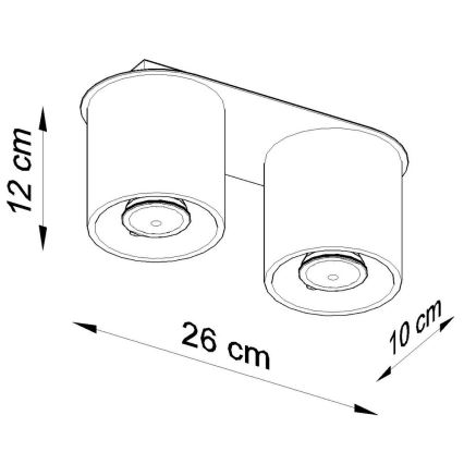 Φωτιστικό σποτ ORBIS 2 2xGU10/40W/230V λευκό