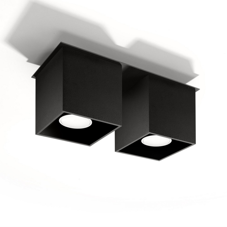 Φωτιστικό σποτ QUAD 2 2xGU10/40W/230V μαύρο