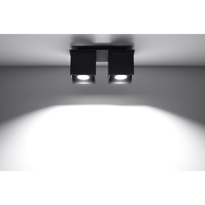 Φωτιστικό σποτ QUAD 2 2xGU10/40W/230V μαύρο