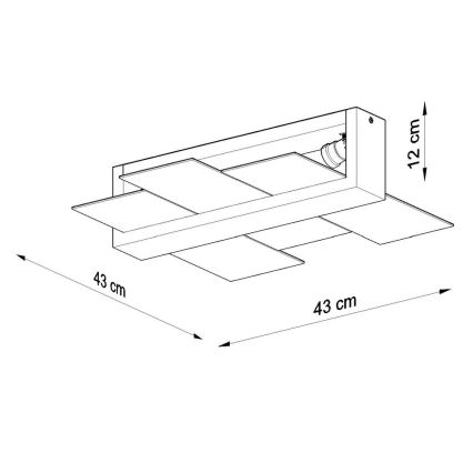 Φωτιστικό οροφής FENIKS 2 2xE27/60W/230V Σημύδα/οξιά/βέγκε