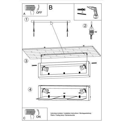 Φωτιστικό οροφής FENIKS 2 2xE27/60W/230V Σημύδα/οξιά/βέγκε