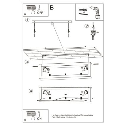 Φωτιστικό οροφής FENIKS 2 2xE27/60W/230V Σημύδα/οξιά/βέγκε